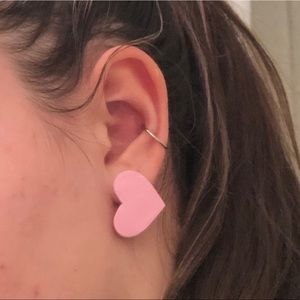 Polymer heart earrings